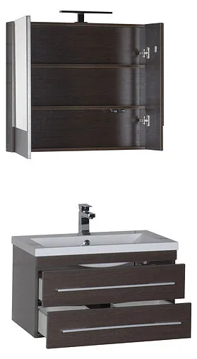 Шкаф-зеркало Aquanet Нота 75 L венге 00159109