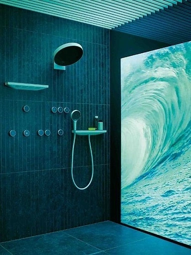 Шланговое подключение с держателем и полкой Hansgrohe Rainfinity Porter 500 L белый матовый/графит 26843700