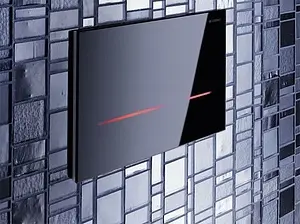 Клавиша смыва для унитаза Geberit Sigma 80 116.090.SG.1 стекло/черный, 4