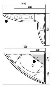 Зеркало с подсветкой Aquaton Лас-Вегас 100 L белый 1A0513K0LA01L, 2