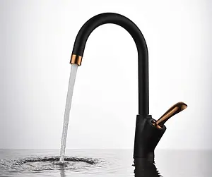 Смеситель для кухни D&K Venice Baciano чёрный/золото DA1032459 Смеситель для кухни D&K Venice Baciano чёрный/золото DA1032459, 3