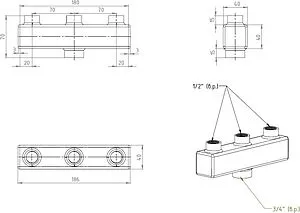 Корпус группы безопасности до 50 кВт ¾&quot;в Sever 1945103, 2