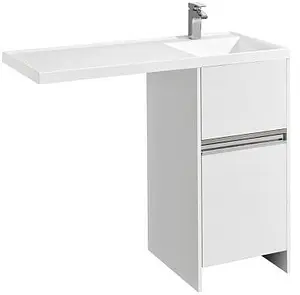 Тумба-умывальник напольная над стиральной машиной Aquaton Лондри 105 R белый 1A2360K0LH010 Тумба-умывальник напольная над стиральной машиной Aquaton Лондри 105 R белый 1A2360K0LH010, 1