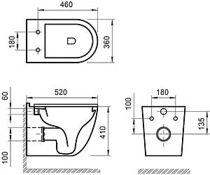 Комплект 5 в 1 BelBagno Senso-R BB017CHR/BB865SC/BB002-80/BB014-SR-BIANCO с кнопкой белый глянцевый Комплект 5 в 1 BelBagno Senso-R BB017CHR/BB865SC/BB002-80/BB014-SR-BIANCO с кнопкой белый глянцевый, 3
