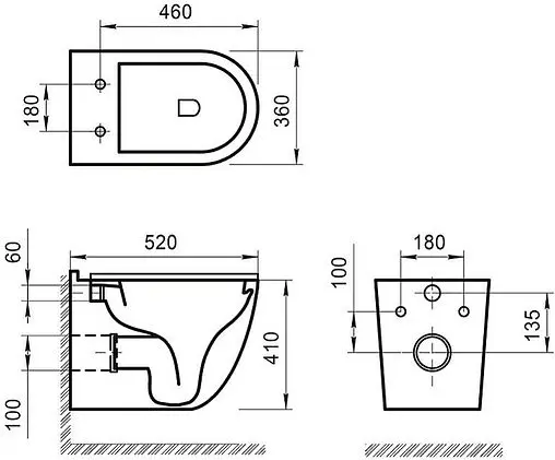 Комплект 5 в 1 BelBagno Senso-R BB017CHR/BB865SC/BB002-80/BB014-SR-BIANCO с кнопкой белый глянцевый