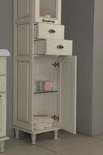 Шкаф-пенал напольный Aquaton Жерона 35 R белое золото 1A158903GEM4R