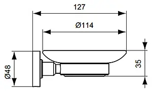 Мыльница Ideal Standard IOM хром A9123AA Мыльница Ideal Standard IOM хром A9123AA, 2