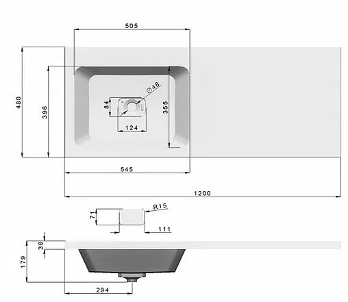 Раковина Madera Kamilla 120 L белый 4627173210027
