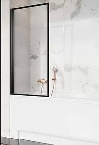 Шторка на ванну 800мм прозрачное стекло Radaway Nes Black Frame PNJ I 80 L 10011080-54-56L, 1