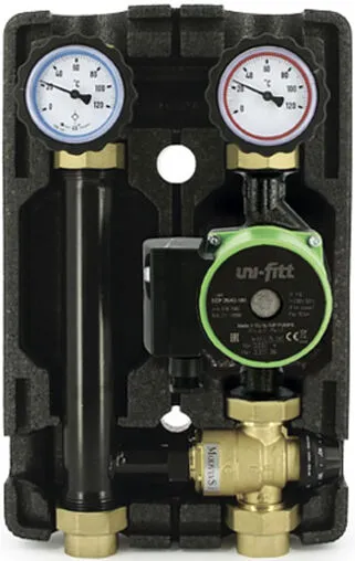 Насосный модуль с термостатическим смесительным клапаном 1&quot;в х 1&quot;в Uni-Fitt 491E2500 с насосом Uni-Fitt ECP 25/60