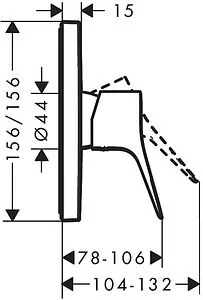 Смеситель для душа скрытого монтажа Hansgrohe Vivenis белый матовый 75615700, 2