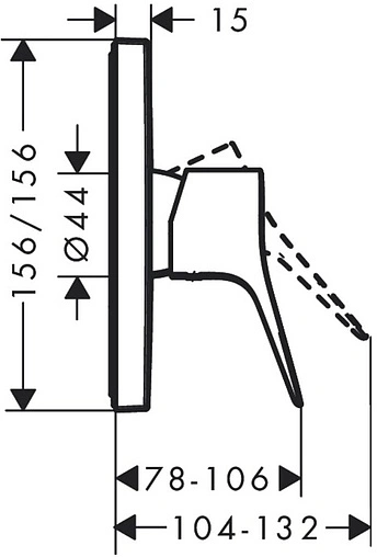 Смеситель для душа скрытого монтажа Hansgrohe Vivenis хром 75615000