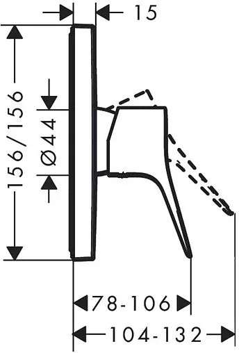 Смеситель для душа скрытого монтажа Hansgrohe Vivenis белый матовый 75615700