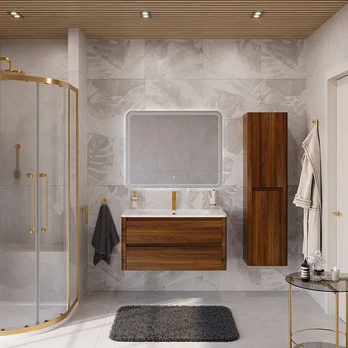 Тумба-умывальник подвесная Cezares Relax 100 дуб карамельный RELAX-1000-2C-SO-RC-P+CZR-1000/480-LV-MR-NV