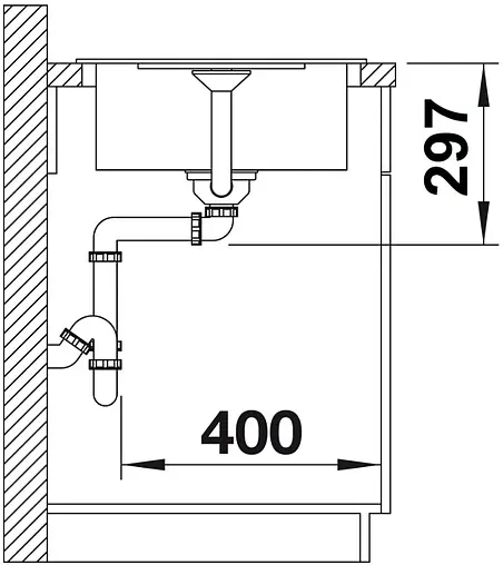 Мойка кухонная Blanco Metra 45 S Compact 68 черный 525913