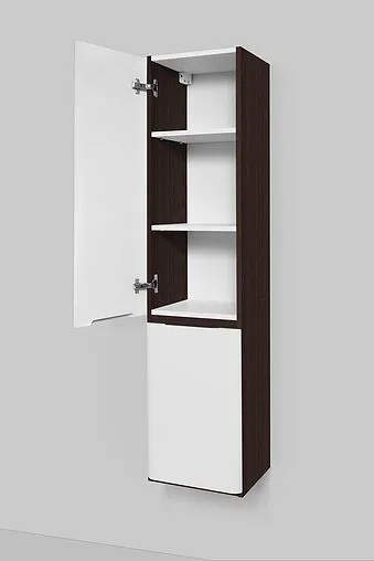 Шкаф-пенал подвесной с бельевой корзиной Am.Pm Bliss D 34 L белый глянец/венге M55CHL0341WG Шкаф-пенал подвесной с бельевой корзиной Am.Pm Bliss D 34 L белый глянец/венге M55CHL0341WG