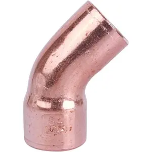 Отвод пайка однораструбный 22мм угол 45° Sanha 5040 1504022, 3