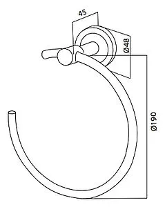 Полотенцедержатель Am.Pm Serenity хром A4034400 Полотенцедержатель Am.Pm Serenity хром A4034400, 2