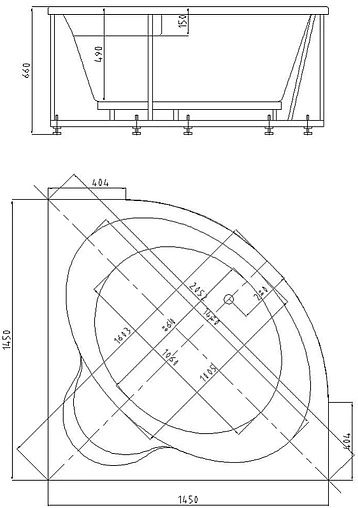 Ванна акриловая Aquatek Ума 145х145 UMA145-0000001