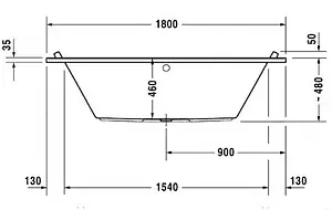 Ванна акриловая Duravit Starck 180x90 700339000000000, 3
