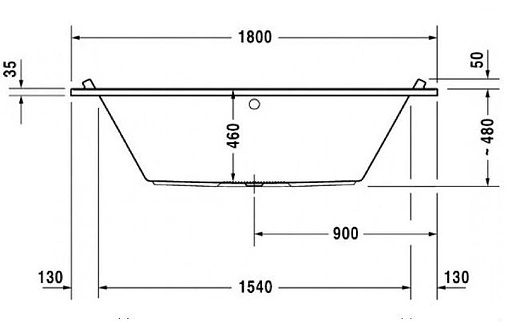 Ванна акриловая Duravit Starck 180x90 700339000000000