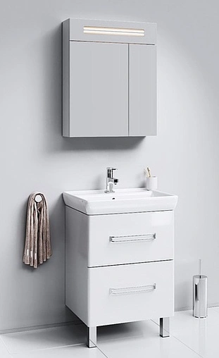 Тумба под умывальник напольная Aqwella Neo 60 белый Neo.01.06