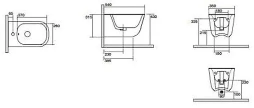 Биде подвесное Kerasan Tribeca Nocciola matt 512581