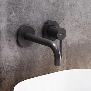 Смеситель для раковины из стены Damixa Scandinavian Pure чёрный матовый 360260300, 4