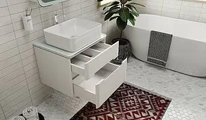 Тумба под умывальник подвесная Jorno Bosko 60 белый Bos.01.60/P/W Тумба под умывальник подвесная Jorno Bosko 60 белый Bos.01.60/P/W, 5