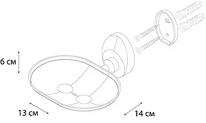 Мыльница Fixsen Europa хром FX-21809B Мыльница Fixsen Europa хром FX-21809B, 3