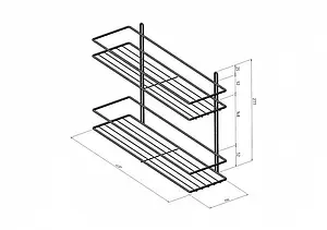 Полка Aquanet хром П3284 Полка Aquanet хром П3284, 2