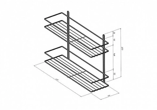 Полка Aquanet хром П3284