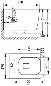 Унитаз подвесной безободковый с функцией биде и встроенным смесителем Allen Brau Liberty белый 4.33009.20, 2