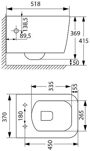 Унитаз подвесной безободковый с функцией биде и встроенным смесителем Allen Brau Liberty белый 4.33009.20