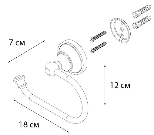 Держатель туалетной бумаги Fixsen Bogema gold золото/белый FX-78510AG