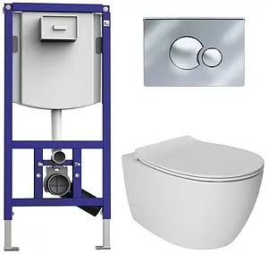 Комплект 5 в 1 Sanit S 706 90.733.81..S001+10AR02010SV+40D40200I-S с кнопкой 16.706.81..0000 хром глянцевый Комплект 5 в 1 Sanit S 706 90.733.81..S001+10AR02010SV+40D40200I-S с кнопкой 16.706.81..0000 хром глянцевый, 1