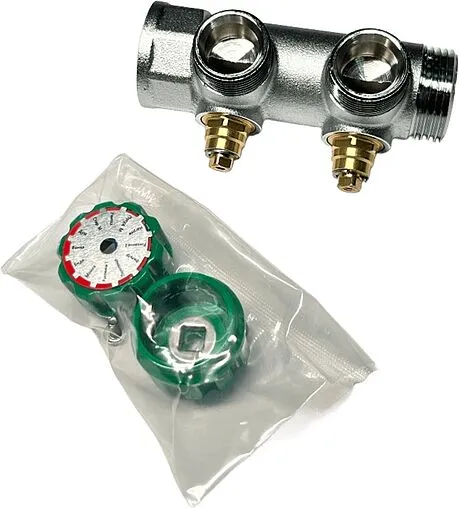 Коллектор регулирующий проходной 2 отвода 1&quot;в/н x ¾&quot;ек Uni-fitt 414C4320