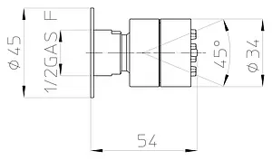 Душевая форсунка Bossini Tondo-Gom хром I00137.030, 5