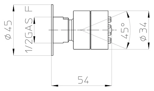 Душевая форсунка Bossini Tondo-Gom хром I00137.030