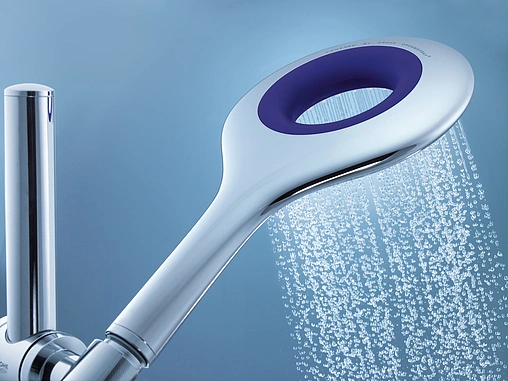 Лейка ручного душа Grohe Rainshower Icon хром/синий 27449000 Лейка ручного душа Grohe Rainshower Icon хром/синий 27449000