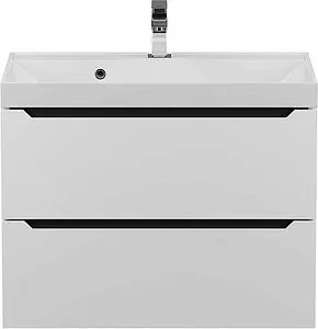 Тумба под умывальник подвесная Uperwood UPD Tanos 70 белый с графитовыми вставками 2930205141, 1