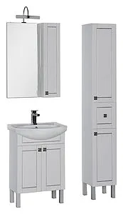 Шкаф-зеркало Aquanet Честер 60 белый/серебро 182681, 3