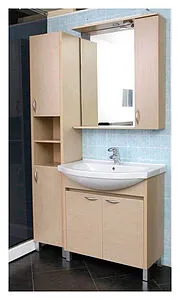 Шкаф-зеркало Aquanet Донна 80 R дуб белый 00169039, 4