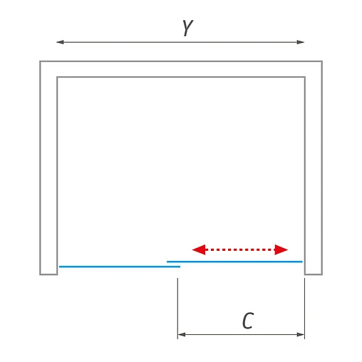 Дверь в нишу 1400мм прозрачное стекло Roltechnik Ambient Line AMD2/1400 620-1400000-00-02