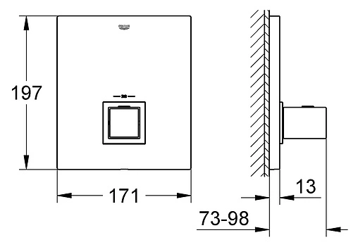 Термостат Grohe Grohtherm Cube хром 19961000
