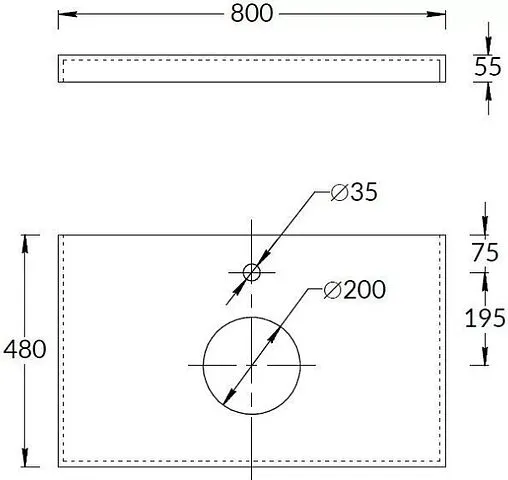 Столешница Kerama Marazzi Про Чементо 80 синий тёмный матовый CN80.DD507320R