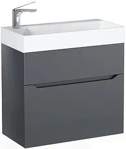 Тумба под умывальник подвесная Raval Brik 65 антрацит Brk.01.65/P/A/RL, 1