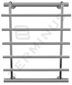 Полотенцесушитель водяной лесенка Terminus Каскад П5 600х500 полированная сталь 4620768885570, 1