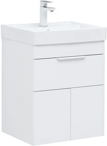 Тумба-умывальник Aquanet Ирис new 50 белый глянец 00310147+