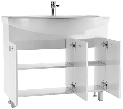 Тумба-умывальник напольный Айсберг Мега 105 белый DM4603T+4620008197388